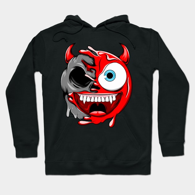 Devil Zombie Emoji Hoodie by D3monic